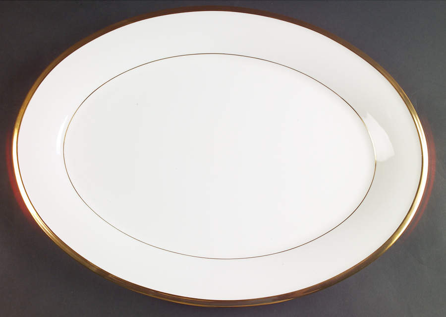 Eternal White 16" Oval Serving Platter by Lenox-1