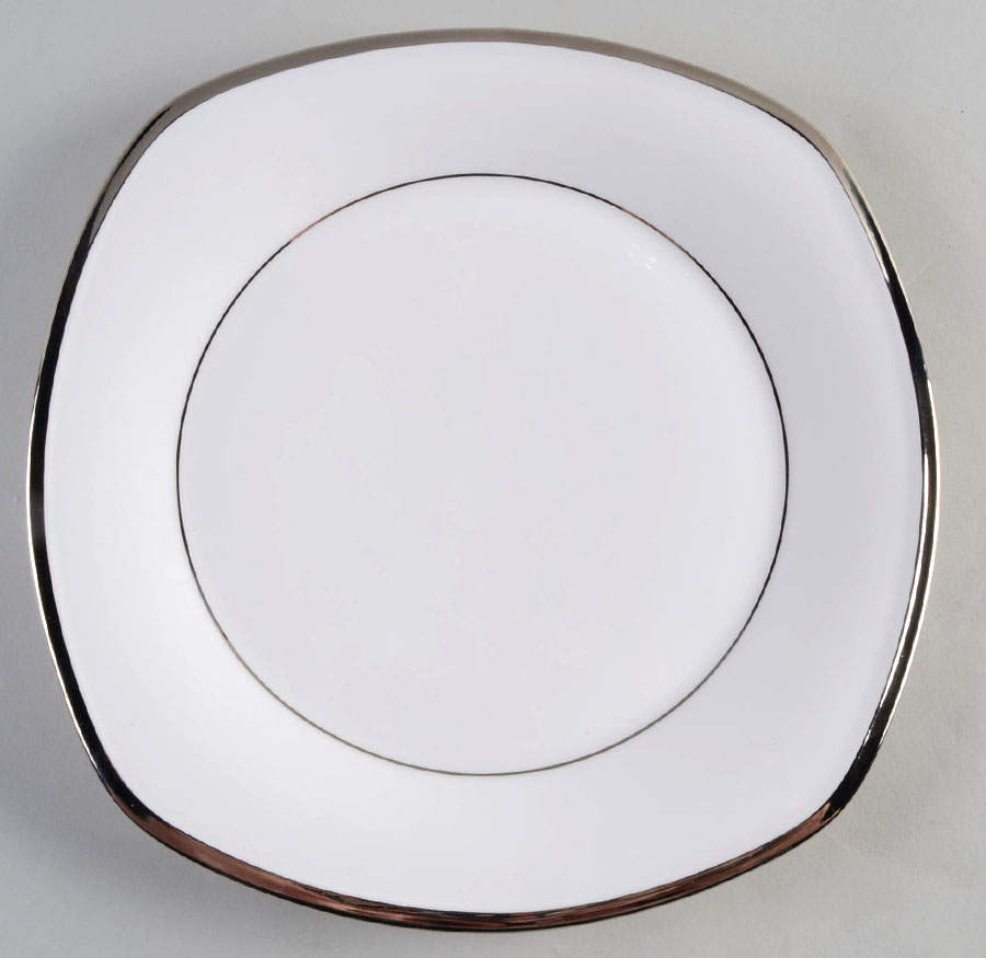 Solitaire White Square Salad Plate by Lenox-1