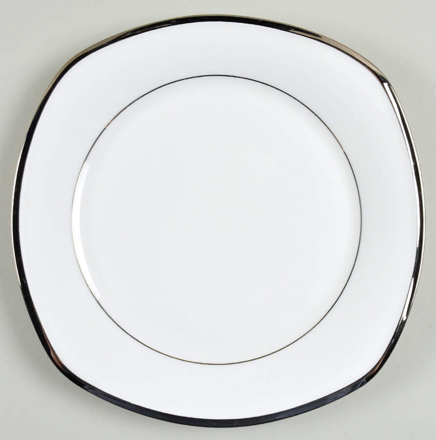 Solitaire White Square Salad Plate by Lenox-1