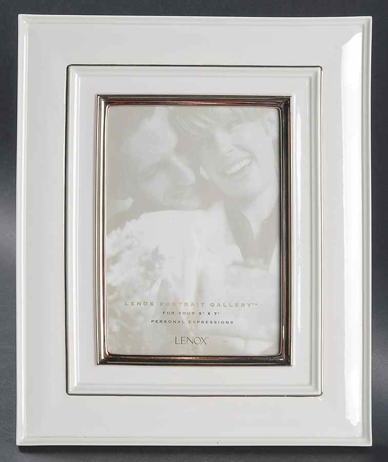 Solitaire White Frame-Holds 5" X 7" by Lenox-1