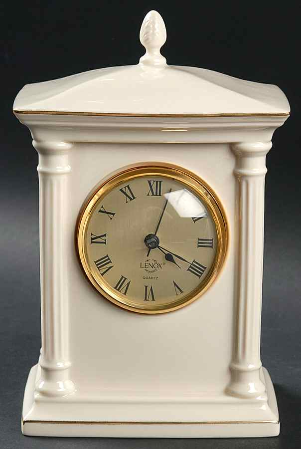 Timely Traditions Crowned Pillar Clock by Lenox-1