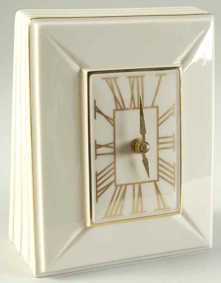 Timely Traditions Rectangular Facet Clock by Lenox-1