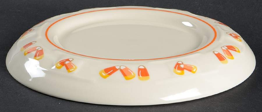 Candy Corn 7" Flat Pillar Candleholder by Longaberger-1
