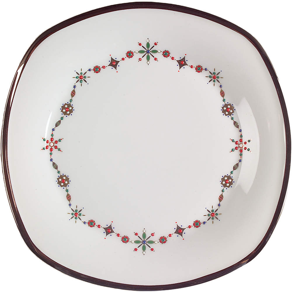 Solitaire White Christmas Square Salad Plate by Lenox-1