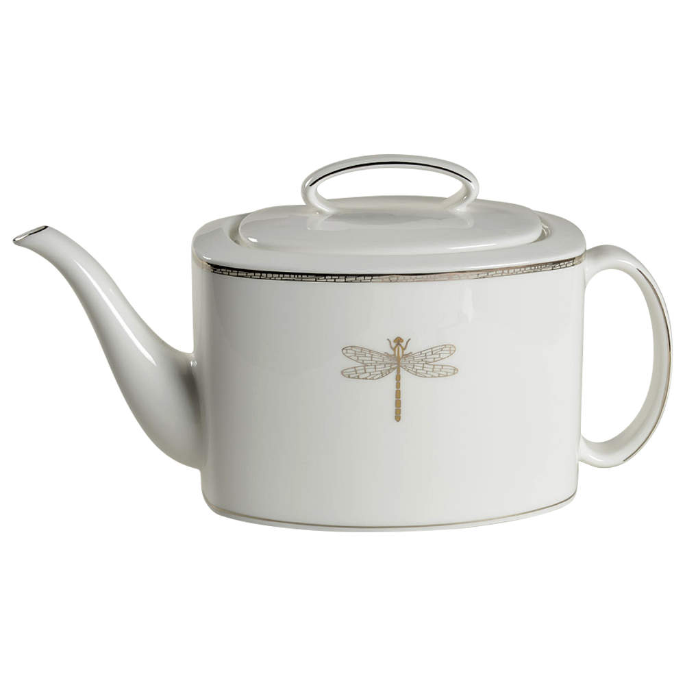 June Lane (Platinum Trim) Teapot & Lid by Lenox-1