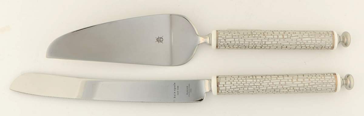 June Lane (Platinum Trim) (2 Pc) Cake Set (Knife and Server) by Lenox-1