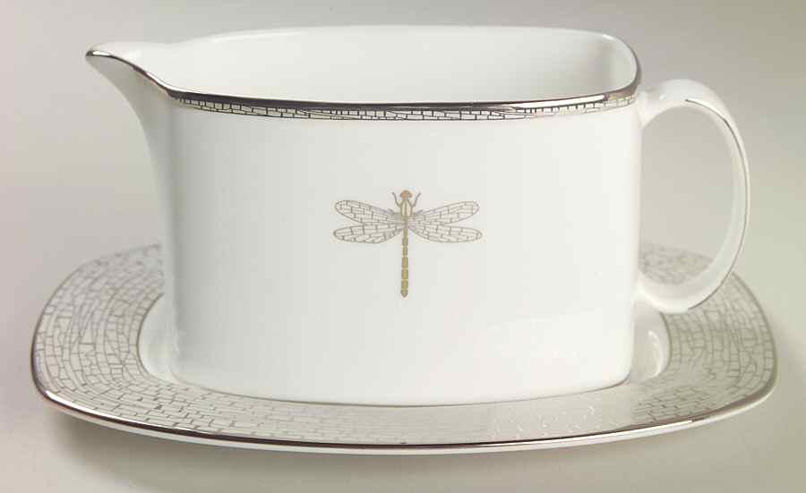 June Lane (Platinum Trim) Gravy Boat & Underplate by Lenox-1
