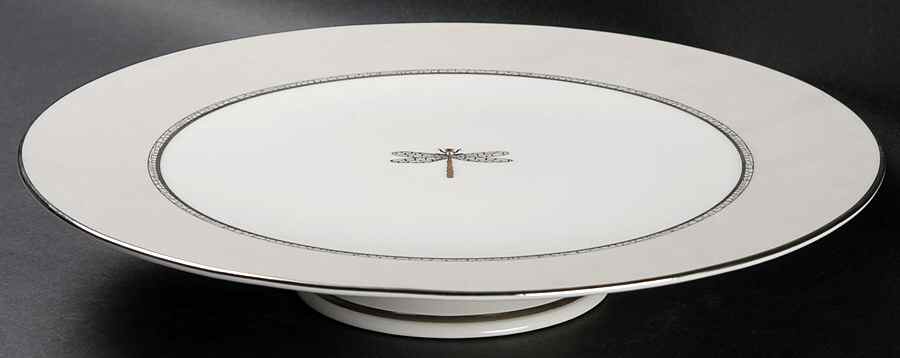 June Lane (Platinum Trim) 11" Diameter Pedestal Cake Stand by Lenox-1