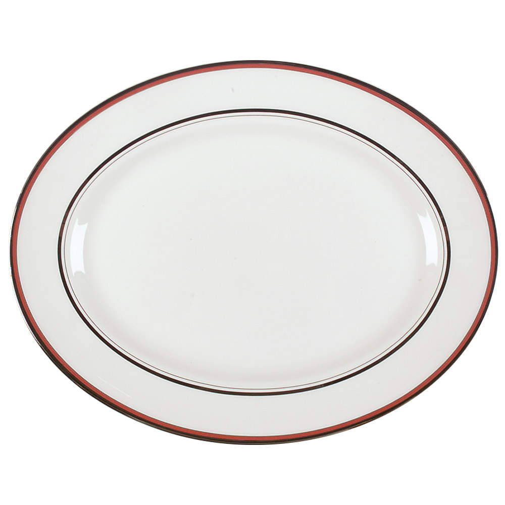 Library Lane Coral 13" Oval Serving Platter by Lenox-1