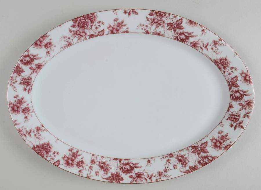 Rosarium Chintz 14" Oval Serving Platter by Lynn's China-1