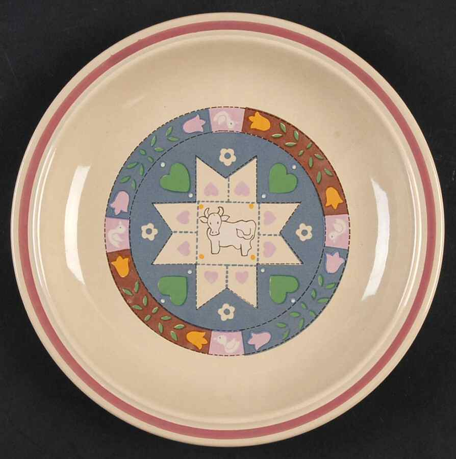 Country Quilt Bread & Butter Plate by Lofisa (Mexico)-1