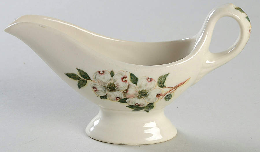 Dogwood (No Trim) Individual Gravy Boat by Lamberton-1