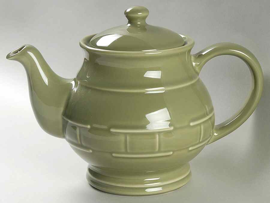 Woven Traditions Sage Teapot & Lid by Longaberger-1