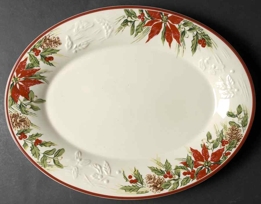 Nature's Garland 15" Oval Serving Platter by Longaberger-1