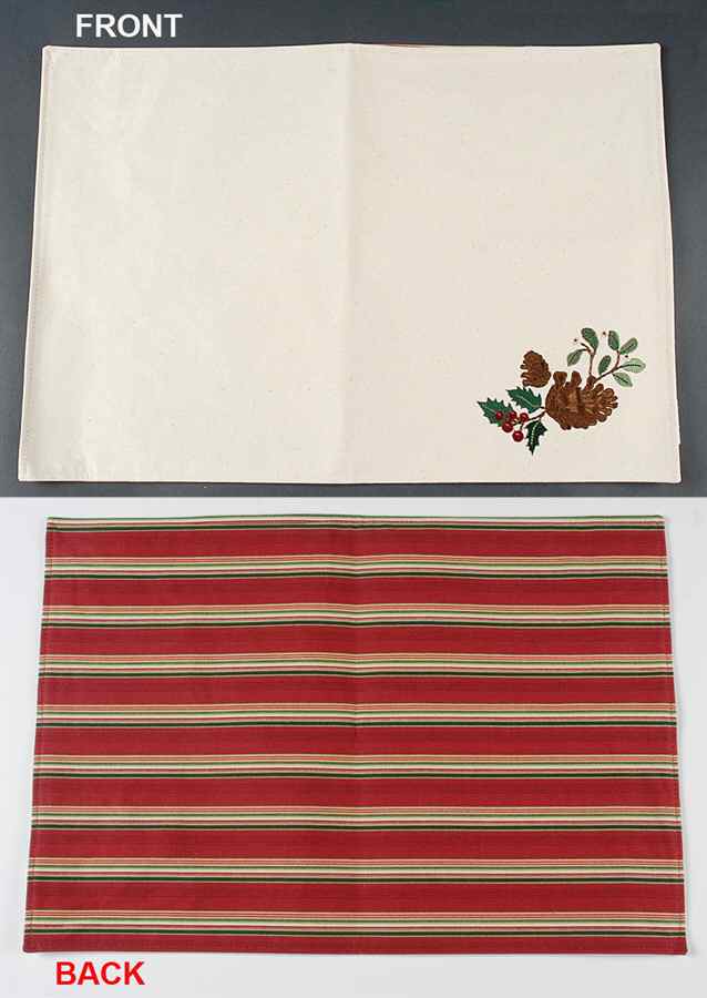 Nature's Garland Reversible Cloth Placemat by Longaberger-1