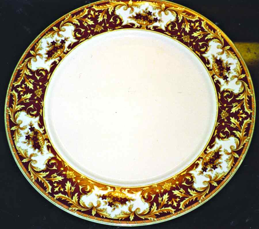 Palazzo Red Dinner Plate by Lynn's China-1
