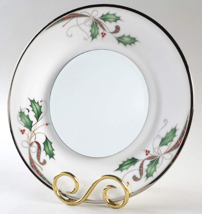 Holiday Nouveau Platinum (White) Mirror-Small (SP) HC by Lenox-1