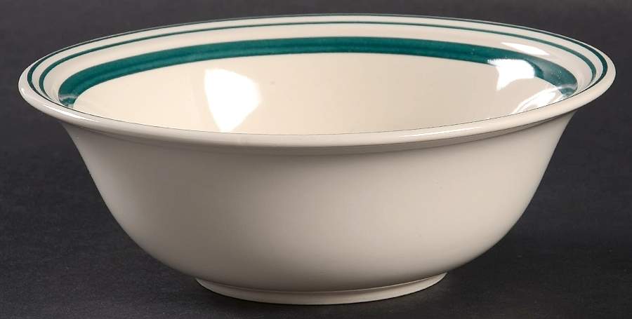 Cafe Stripe Green Coupe Cereal Bowl by Ralph Lauren China-1