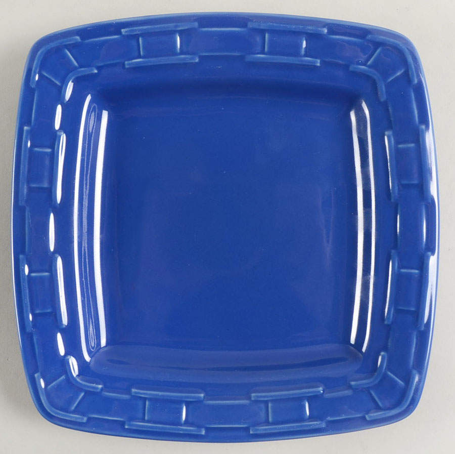 Woven Traditions Cornflower Square Luncheon Plate by Longaberger-1