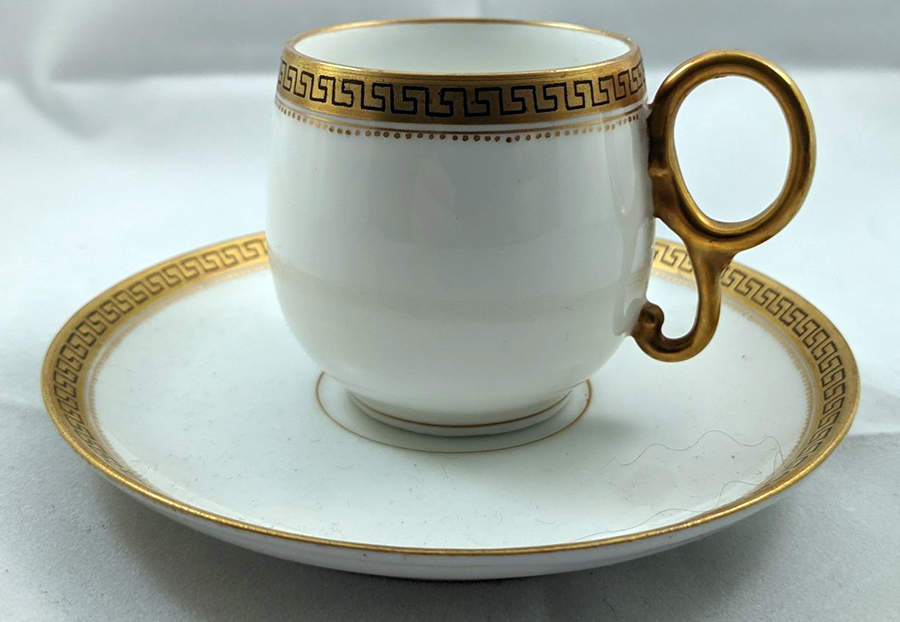 LRI5 Flat Demitasse Cup & Saucer Set by LRL Limoges-1