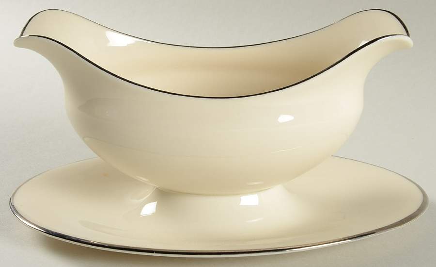 L117 Gravy Boat with Attached Underplate by Lenox-1