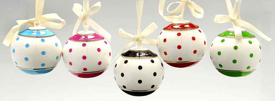 Larabee Dot Ornament - Set of 5 by Lenox-1