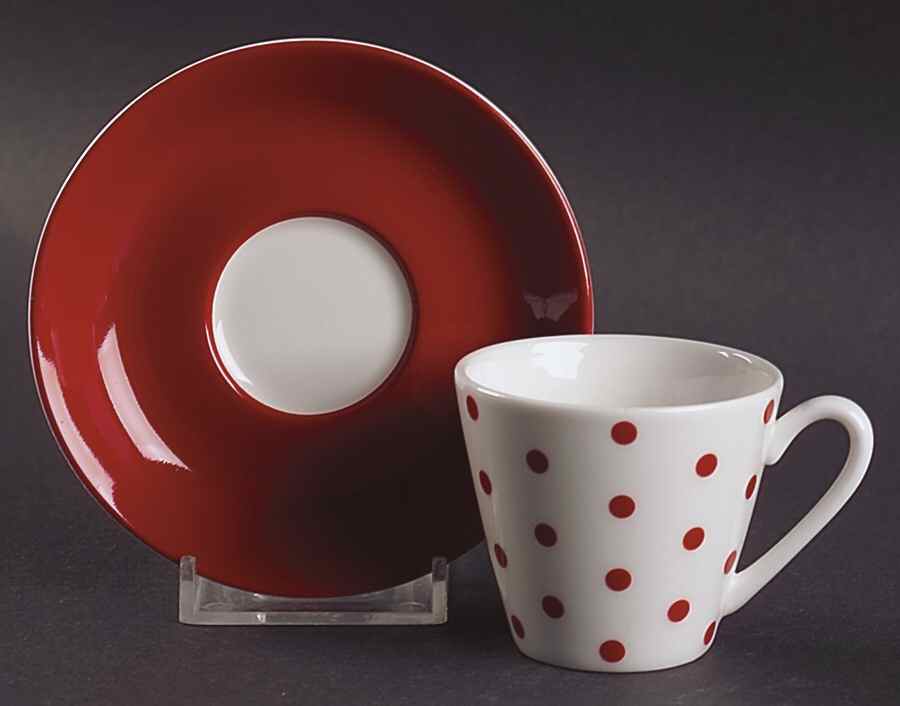 Larabee Dot Flat Demitasse Cup & Saucer Set by Lenox-1