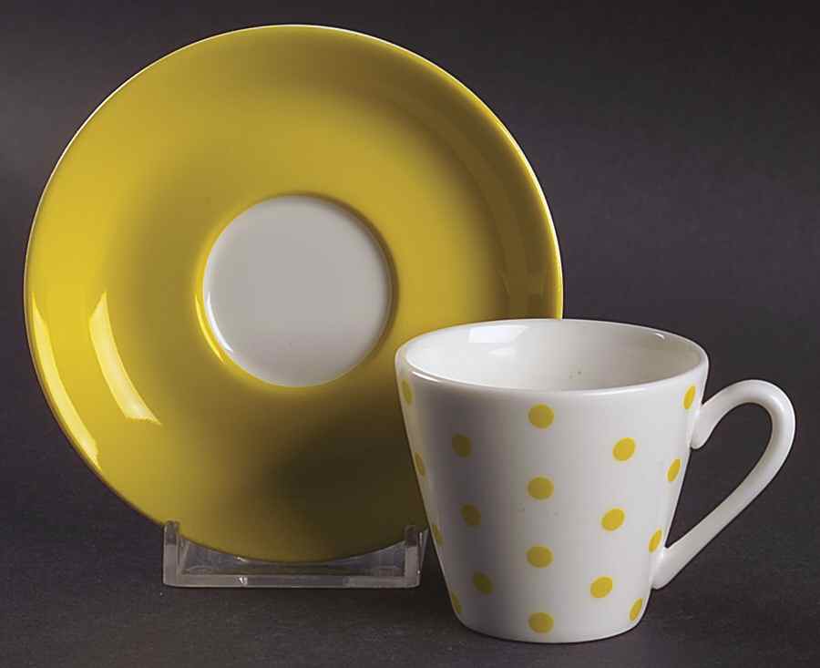 Larabee Dot Flat Demitasse Cup & Saucer Set by Lenox-1