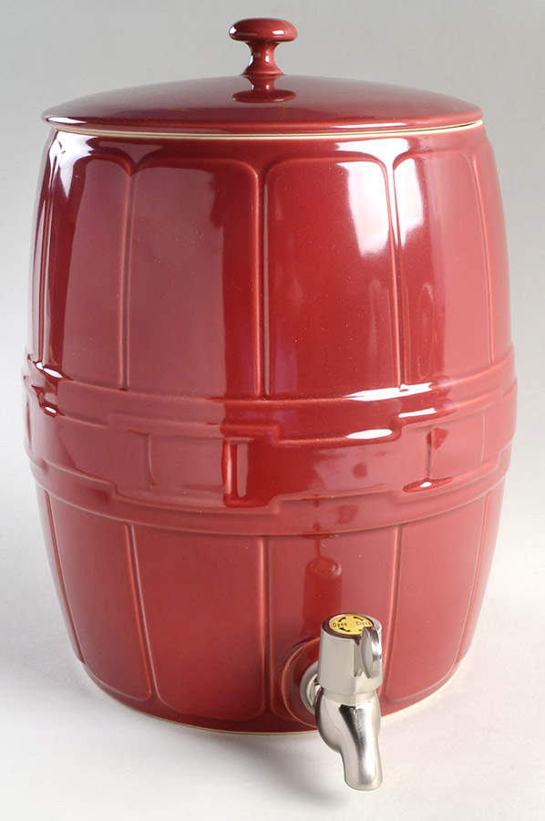 Woven Traditions Paprika China Beverage Server & Lid by Longaberger-1