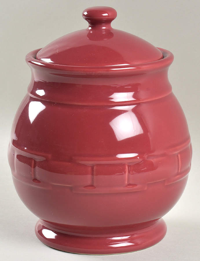 Woven Traditions Paprika Medium Canister & Lid by Longaberger-1