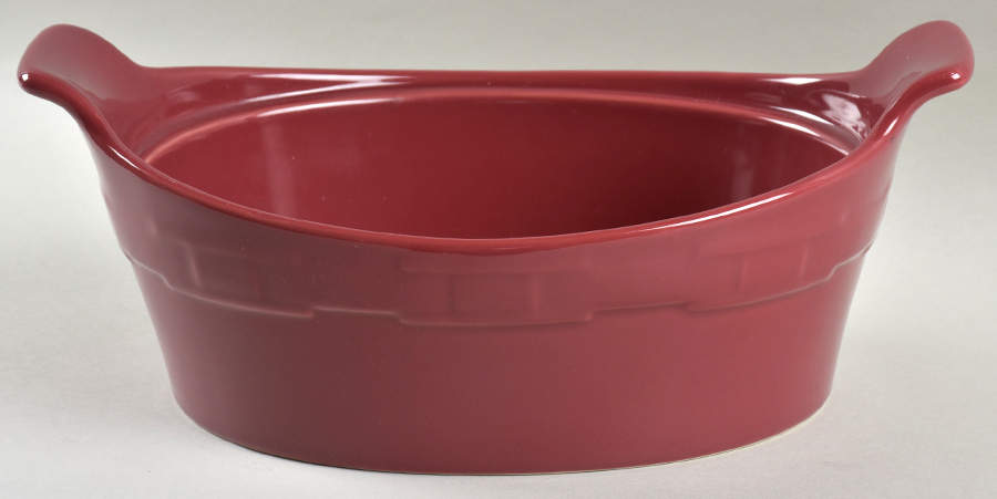 Woven Traditions Paprika 2 Quart Oval Covered Casserole No Lid by Longaberger-1