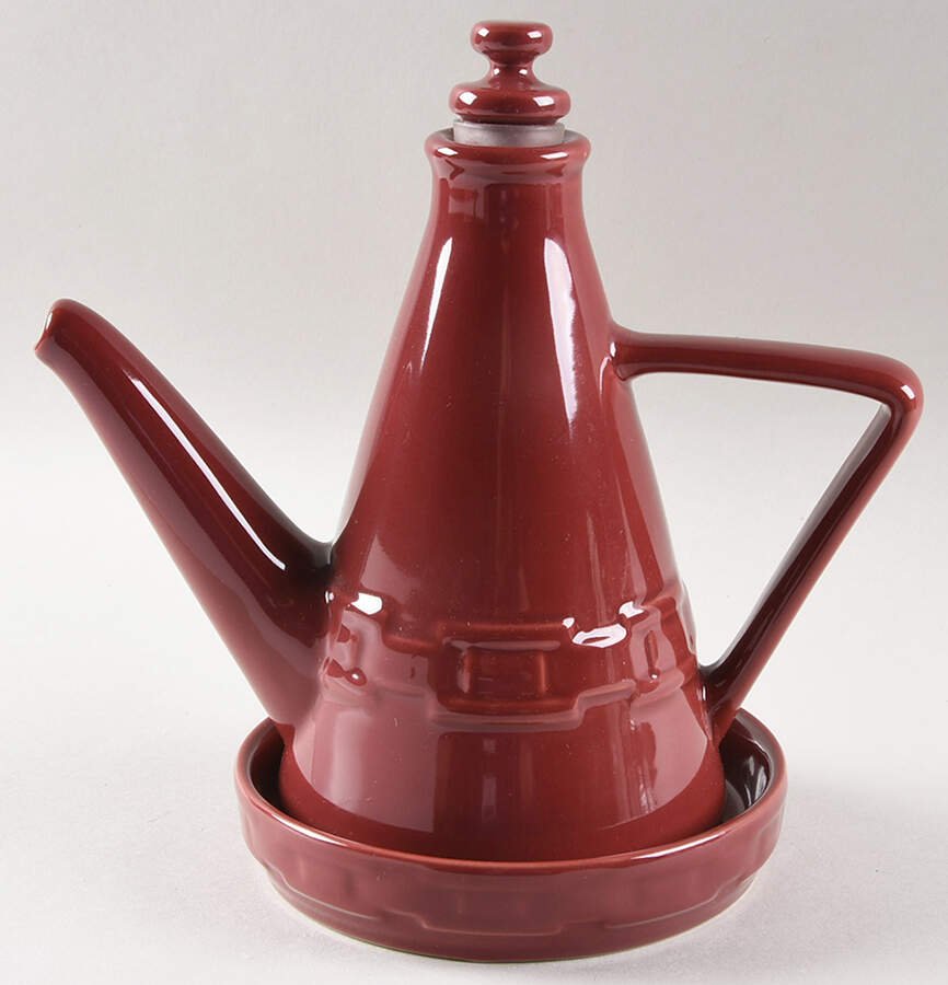 Woven Traditions Paprika Oil and Stopper with Dipping Plate by Longaberger-1