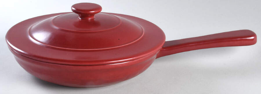 Woven Traditions Paprika 8" Skillet & Lid by Longaberger-1
