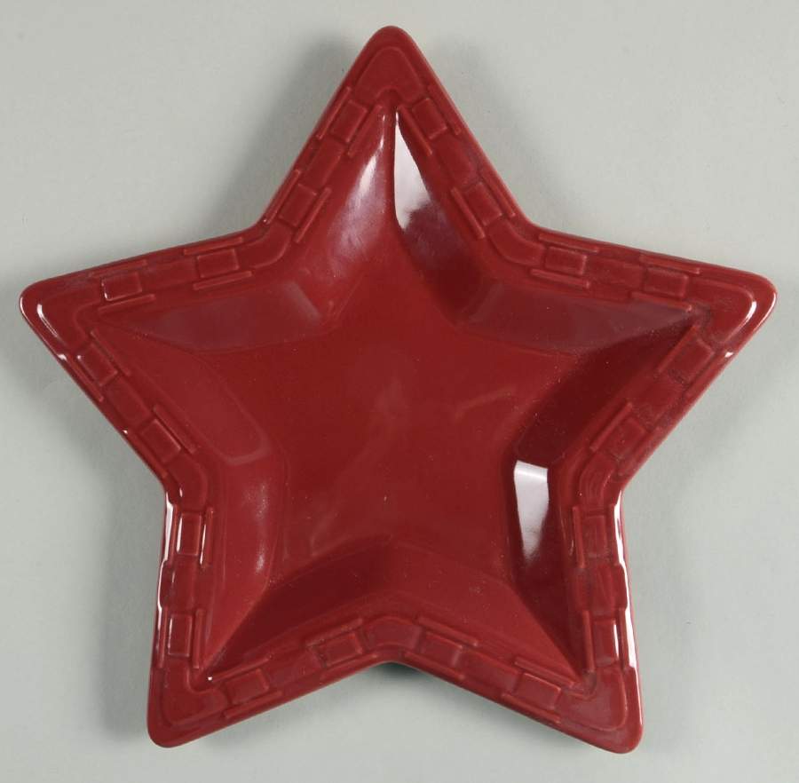 Woven Traditions Paprika 10" Star Shaped Plate by Longaberger-1