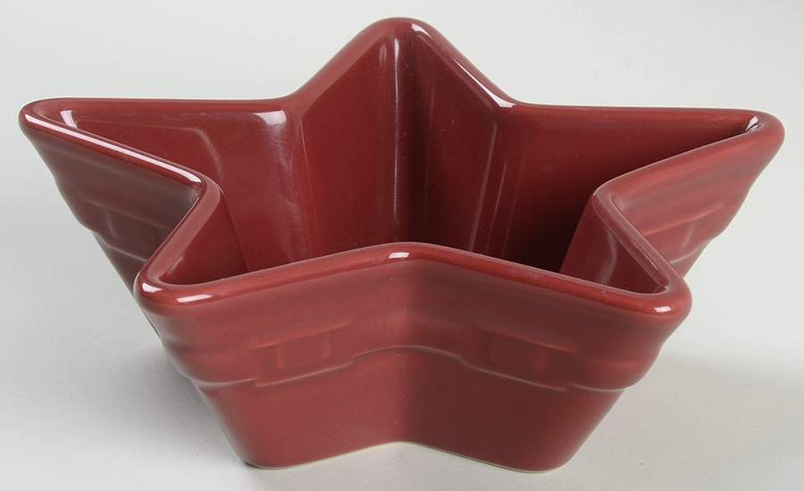 Woven Traditions Paprika Star Shaped Bowl by Longaberger-1