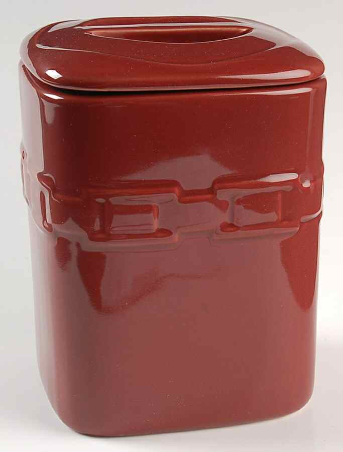 Woven Traditions Paprika Medium Square Canister & Lid by Longaberger-1