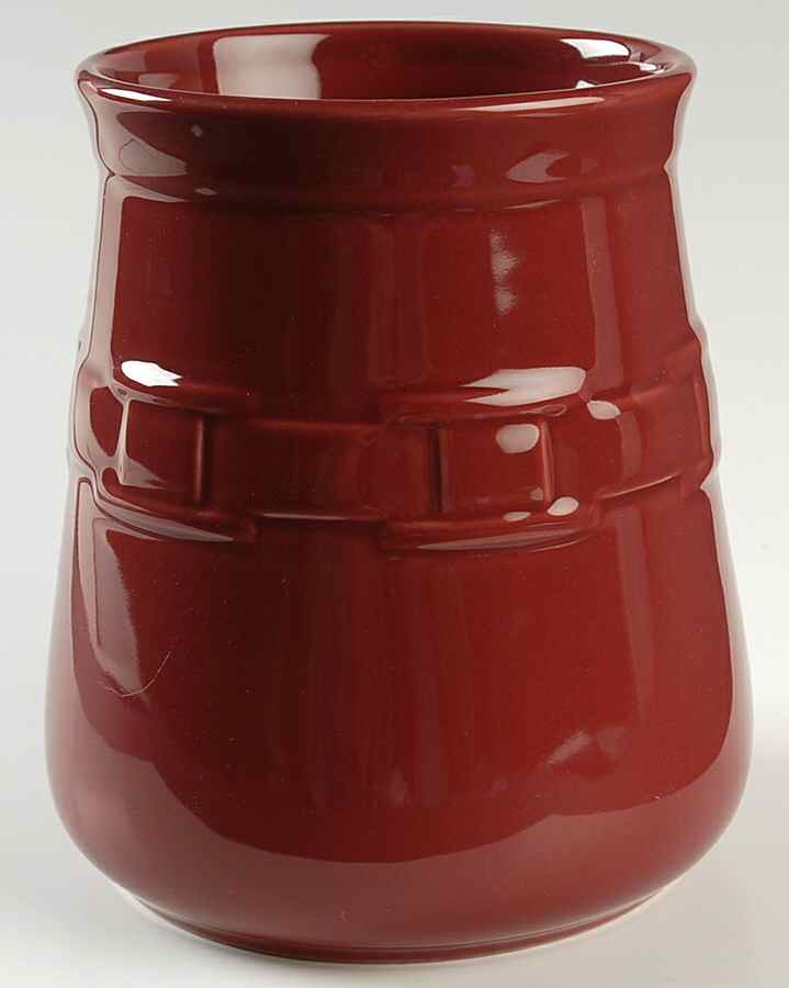 Woven Traditions Paprika Kitchen Crock No Wood Lid by Longaberger-1
