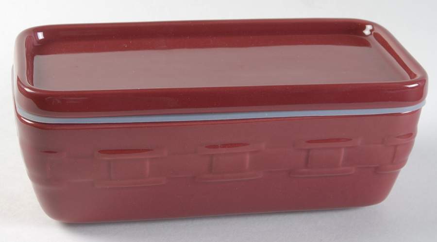 Woven Traditions Paprika 8" Rectangular Baker & Lid by Longaberger-1