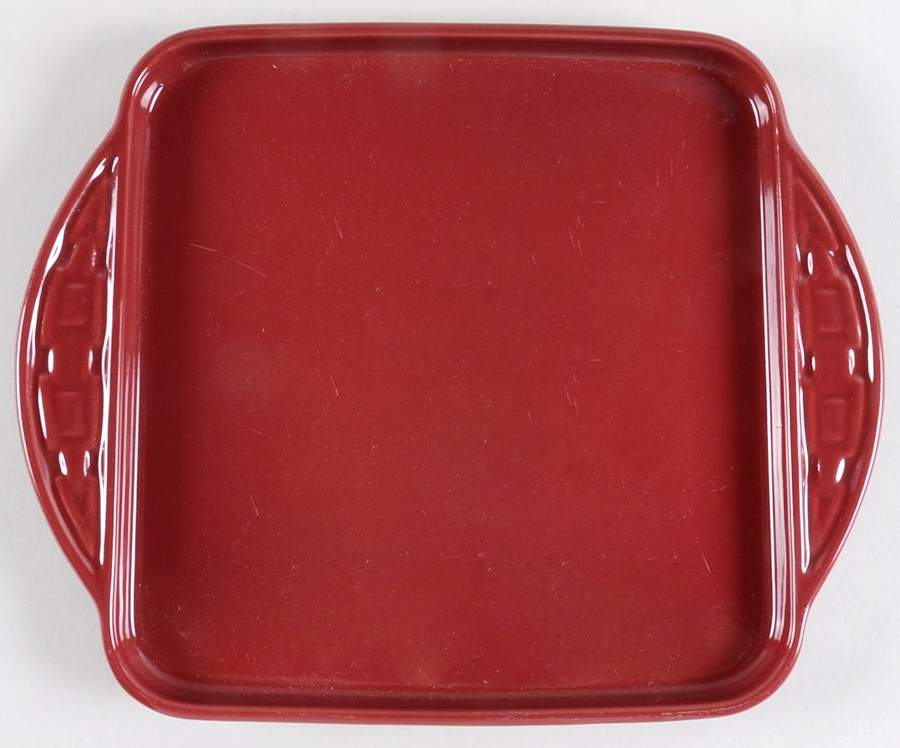 Woven Traditions Paprika 10" Square Baker & Lid/Tray by Longaberger-1