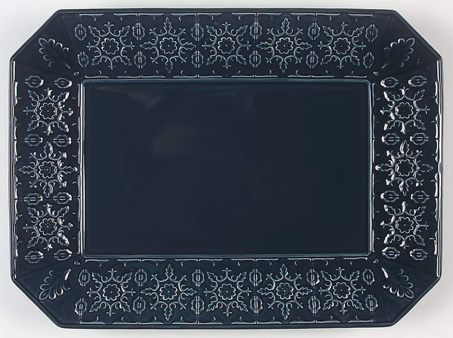 Mediterra Collection 17" Sculptured Rectangular Platter by Lenox-1