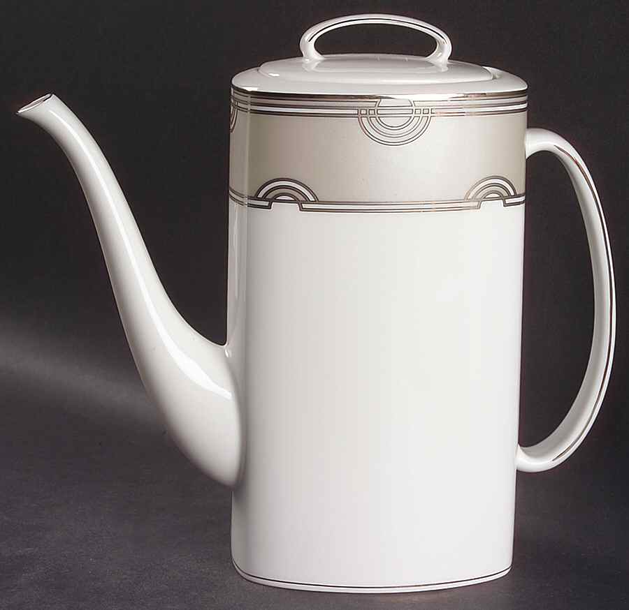 Corona Grove Platinum Coffee Pot & Lid by Lenox-1