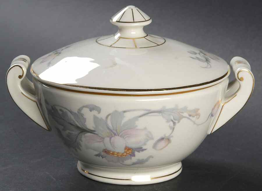 Pastelle (Cream Background) Sugar Bowl & Lid by Lexington-1