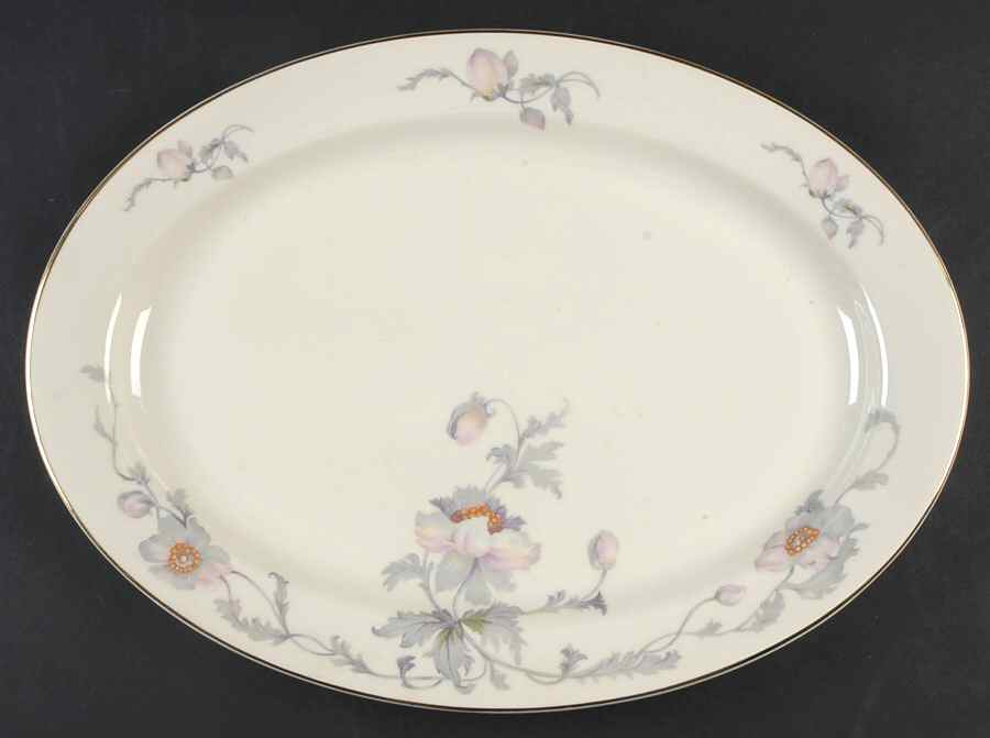 Pastelle (Cream Background) 16" Oval Serving Platter by Lexington-1