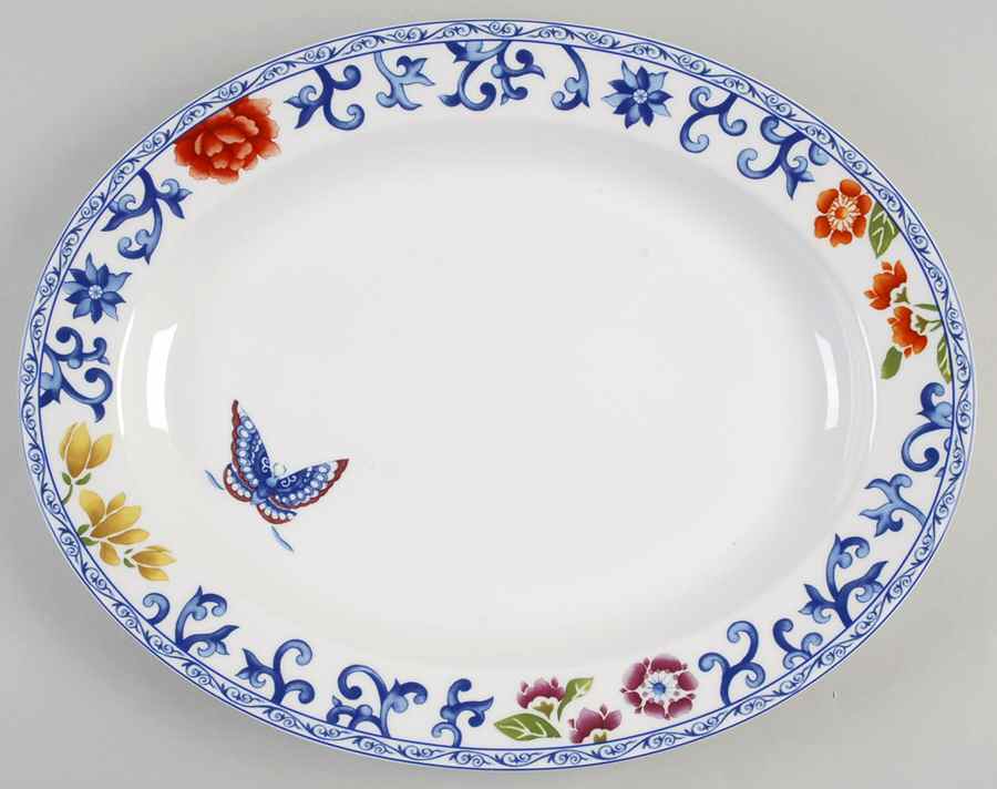 Mandarin Blue 16" Oval Serving Platter by Ralph Lauren China-1