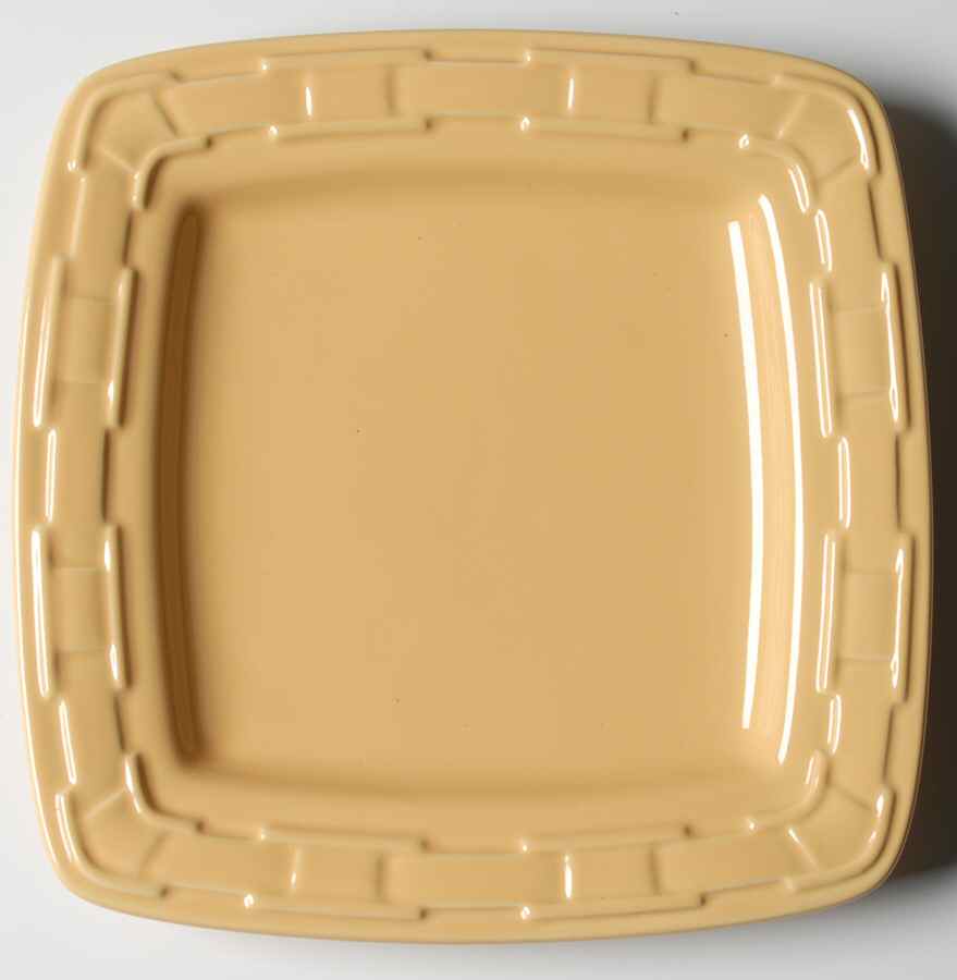 Woven Traditions Butternut Square Luncheon Plate by Longaberger-1