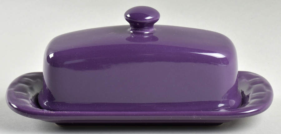 Woven Traditions Eggplant 1/4 Lb Covered Butter by Longaberger-1