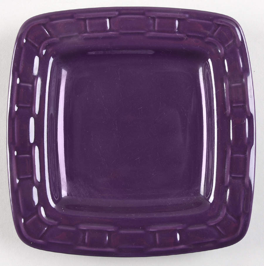Woven Traditions Eggplant Square Bread & Butter Plate by Longaberger-1