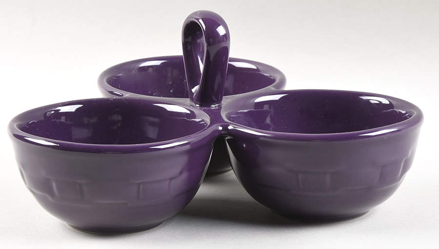 Woven Traditions Eggplant 3-Part Relish by Longaberger-1
