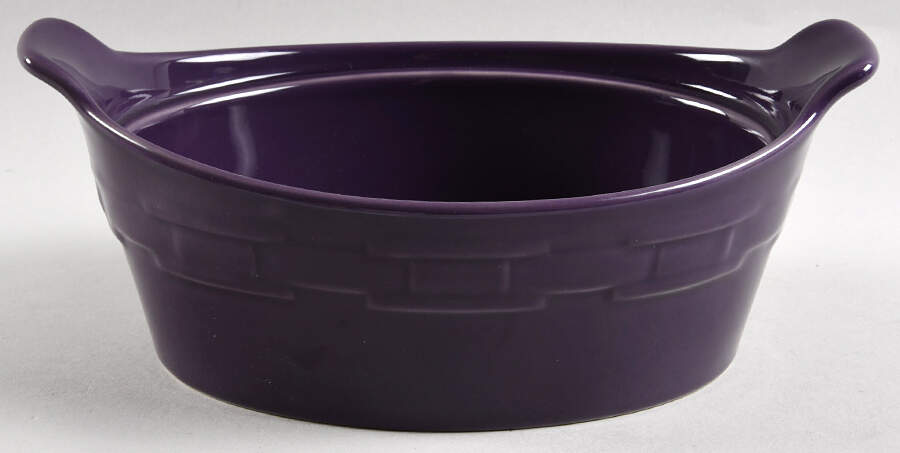 Woven Traditions Eggplant 20 Oz Small Oval Casserole No Lid by Longaberger-1