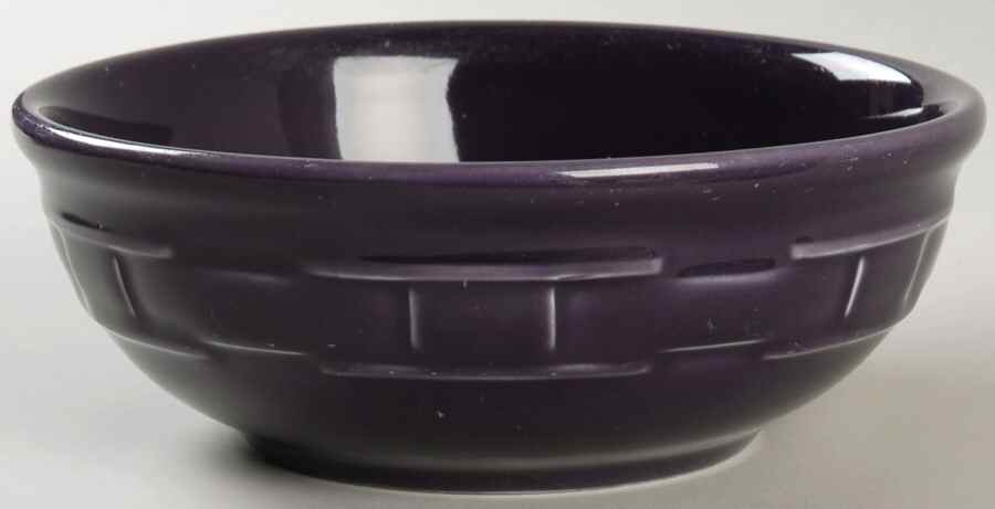 Woven Traditions Eggplant Coupe Cereal Bowl by Longaberger-1